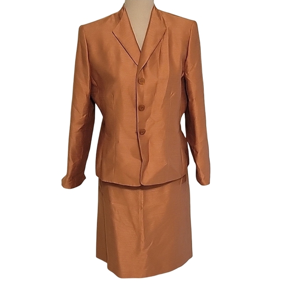 (D) Le Suit Petite Urban Chic Skirt Suit Set Womens Size Medium - Picture 1 of 5